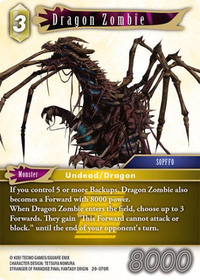 Dragon Zombie 29-070R Blissful Eternity Final Fantasy card