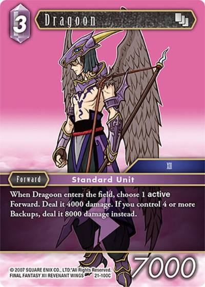 Dragoon 100C 21-100C Beyond Destiny Final Fantasy card