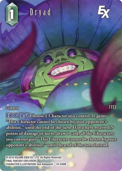 Dryad EX Full Art 13-045R Opus XIII: Crystal Radiance Final Fantasy card