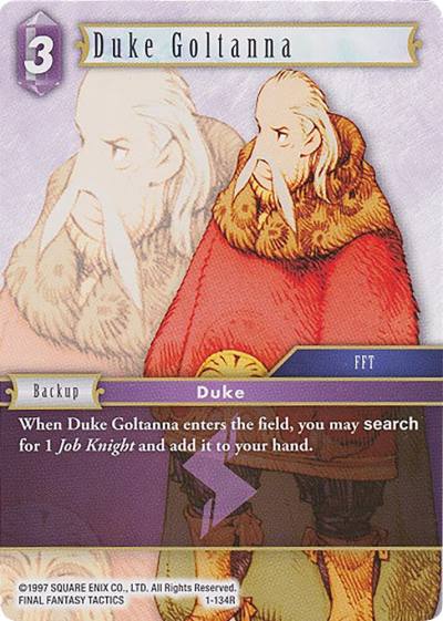 Duke Goltanna 1-134R Deck Exclusive Cards Final Fantasy card