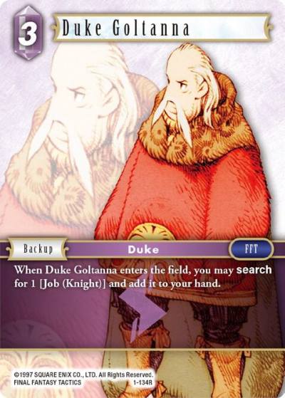 Duke Goltanna 1-134R Opus I Final Fantasy card