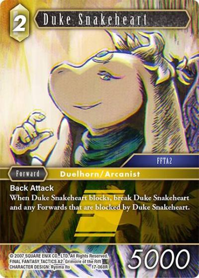 Duke Snakeheart 17-068R Rebellion's Call Final Fantasy card