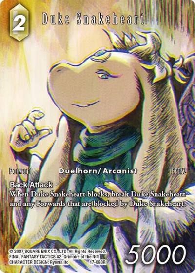 Duke Snakeheart Full Art 17-068R Rebellion's Call Final Fantasy card