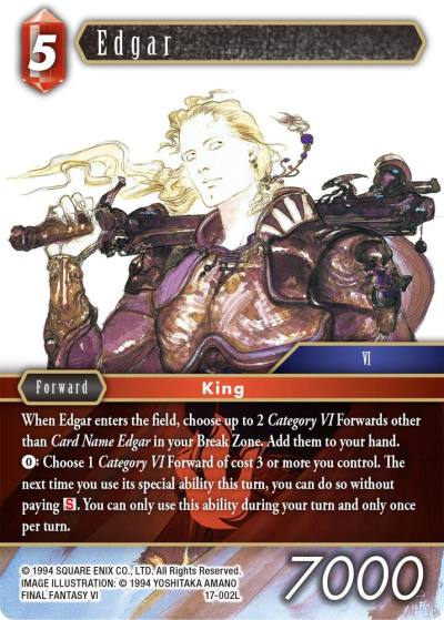 Edgar 17-002L Rebellion's Call Final Fantasy card