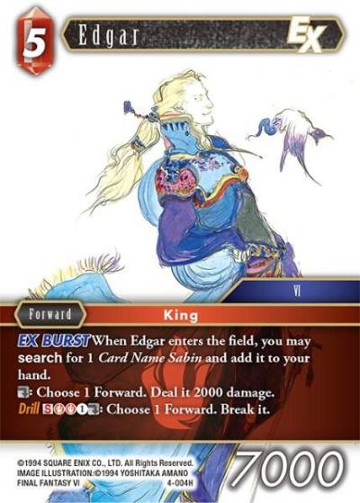 Edgar EX 4-004H Opus IV Final Fantasy card