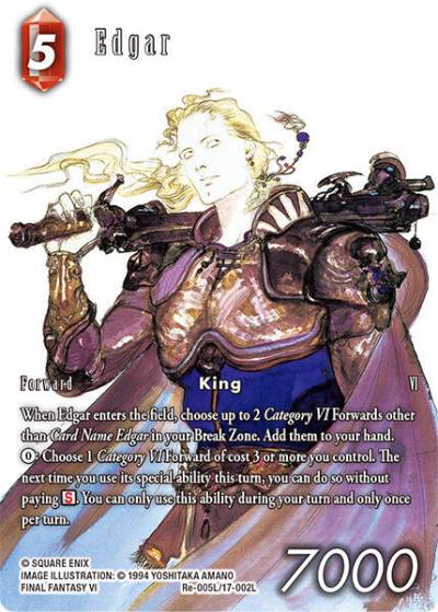 Edgar Full Art Re-005L/17-002L Legacy Collection Final Fantasy card