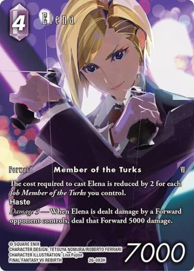 Elena Full Art 26-083H Gunslinger in the abyss Final Fantasy card