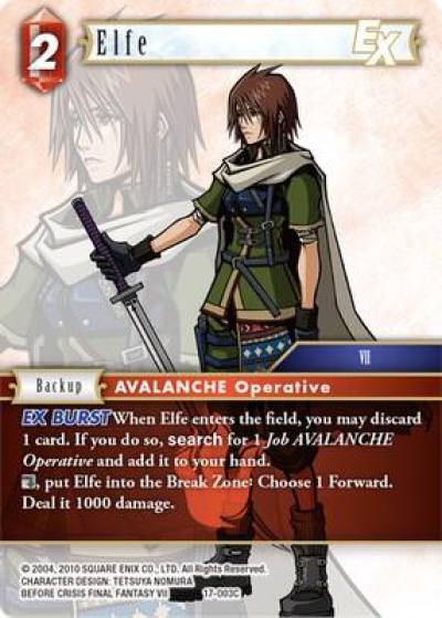Elfe EX 17-003C Rebellion's Call Final Fantasy card