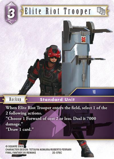 Elite Riot Trooper 25-076C Tears of the Planet Final Fantasy card