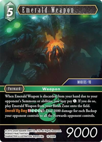 Emerald Weapon 19-039R From Nightmares Final Fantasy card