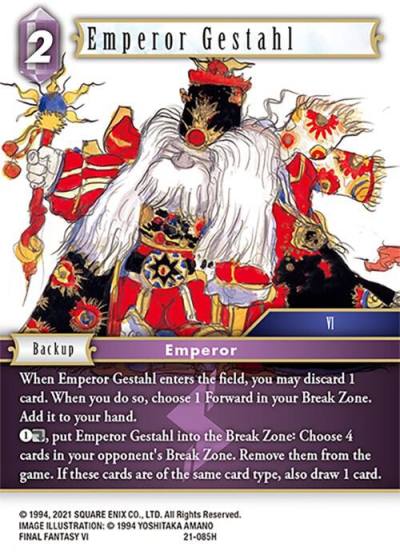 Emperor Gestahl 21-085H Beyond Destiny Final Fantasy card