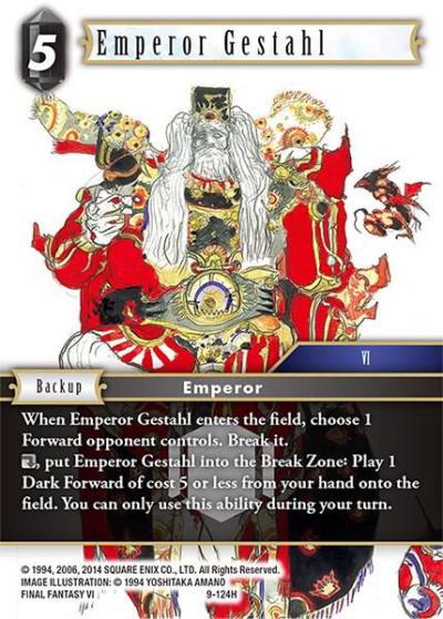 Emperor Gestahl 9-124H Opus IX Final Fantasy card