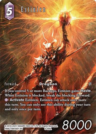 Estinien Full Art Reprint 6-088L Opus XIV: Crystal Abyss Final Fantasy card