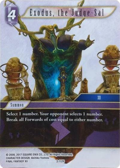 Exodus the Judge Sal 3-112H Deck Exclusive Cards Final Fantasy card