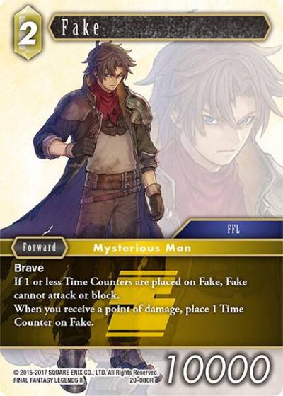 Fake 20-080R Dawn of Heroes Final Fantasy card