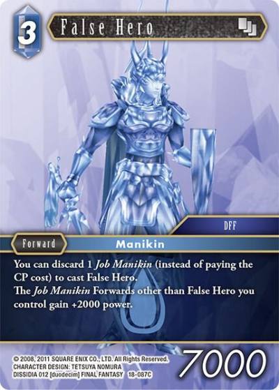 False Hero 18-087C Resurgence of Power Final Fantasy card