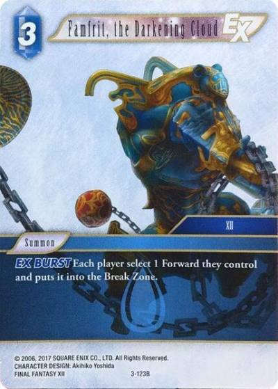 Famfrit the Darkening Cloud EX 3-123R Deck Exclusive Cards Final Fantasy card