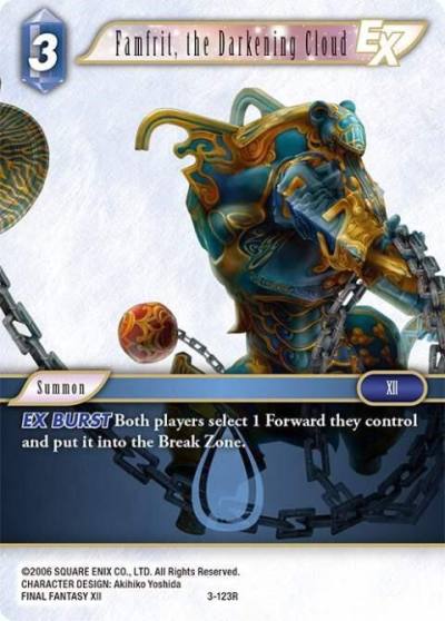 Famfrit the Darkening Cloud EX 3-123R Opus III Final Fantasy card