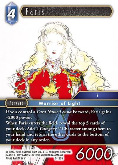 Faris 7-120H Opus VII Final Fantasy card