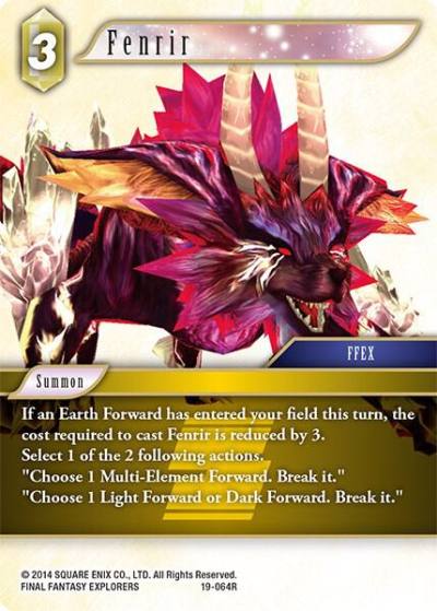 Fenrir 19-064R From Nightmares Final Fantasy card