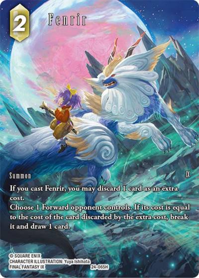 Fenrir Full Art 24-065H Hidden Legends Final Fantasy card