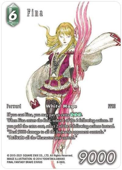 Fina Full Art Reprint 8-060L Opus XIII: Crystal Radiance Final Fantasy card