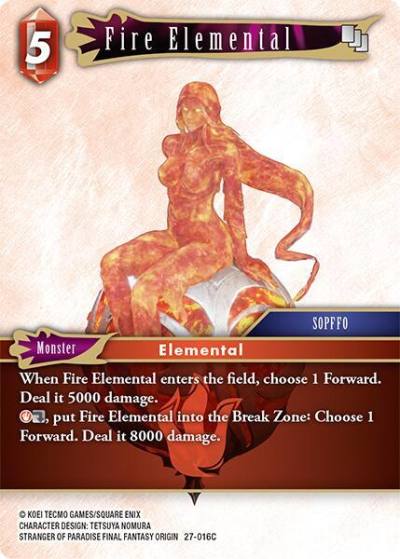 Fire Elemental 27-016C Journey of discovery Final Fantasy card