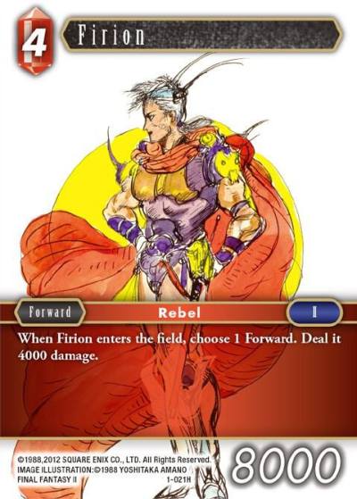 Firion Hero 1-021H Opus I Final Fantasy card