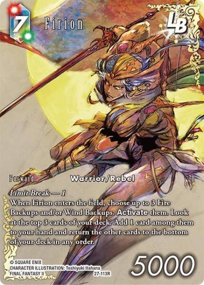 Firion LB Full Art 27-113R Journey of discovery Final Fantasy card