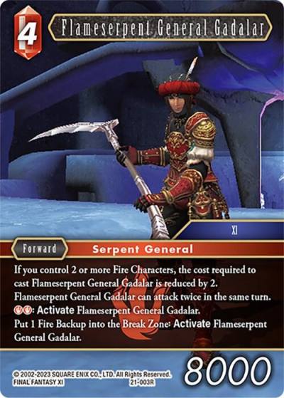 Flameserpent General Gadalar 21-003R Beyond Destiny Final Fantasy card