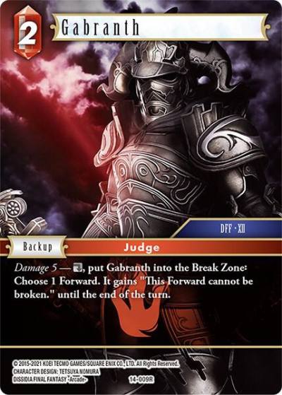 Gabranth 14-009R Opus XIV: Crystal Abyss Final Fantasy card