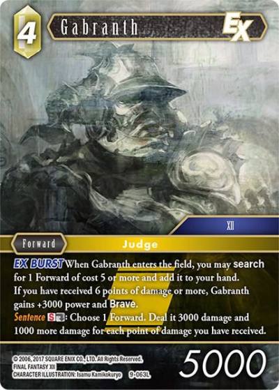 Gabranth EX 9-063L Opus IX Final Fantasy card