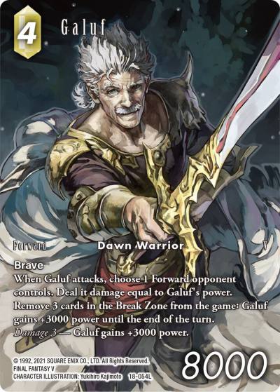 Galuf Full Art 18-054L Resurgence of Power Final Fantasy card