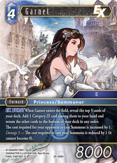 Garnet EX 28-098H Dreamlike Oceans Final Fantasy card