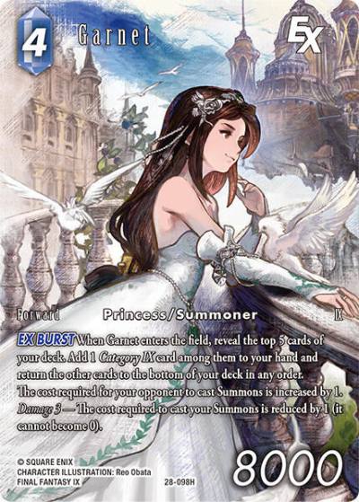 Garnet EX (Full Art) 28-098H Dreamlike Oceans Final Fantasy card