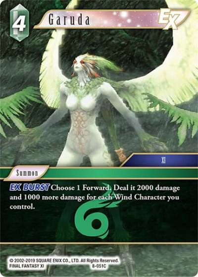 Garuda EX 8-051C Opus VIII Final Fantasy card