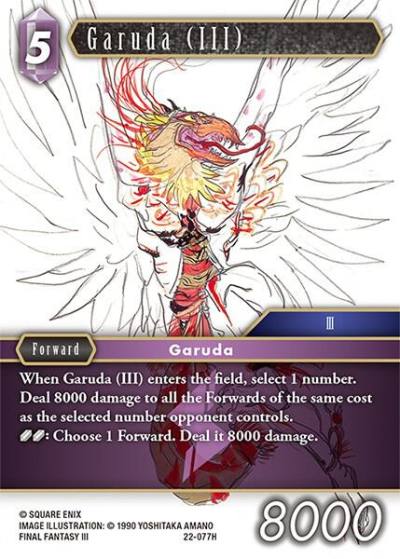 Garuda III 22-077H Hidden Hope Final Fantasy card