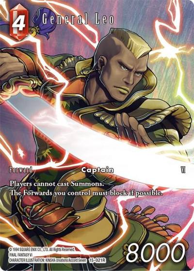 General Leo Full Art 15-021R Crystal Dominion Final Fantasy card