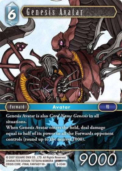 Genesis Avatar 3-034H Opus III Final Fantasy card