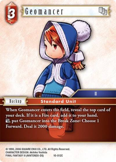 Geomancer Refia 10-012C Opus X Final Fantasy card