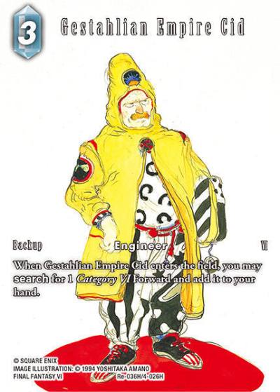 Gestahlian Empire Cid Full Art Re-036H/4-026H Legacy Collection Final Fantasy card