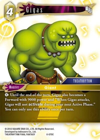 Gigas 6-070C Opus VI Final Fantasy card