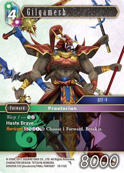 Gilgamesh 19-113C From Nightmares Final Fantasy card