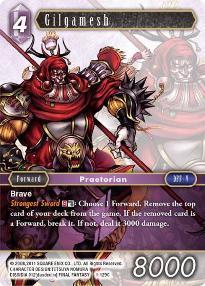 Gilgamesh Common 1-129C Opus I Final Fantasy card