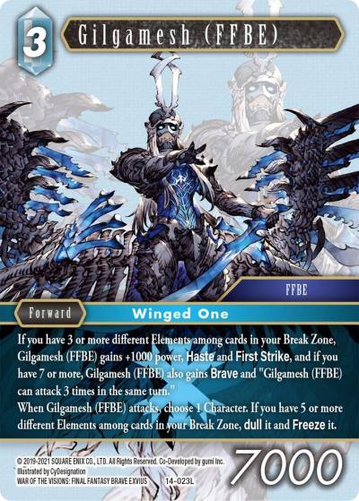Gilgamesh FFBE 14-023L Opus XIV: Crystal Abyss Final Fantasy card