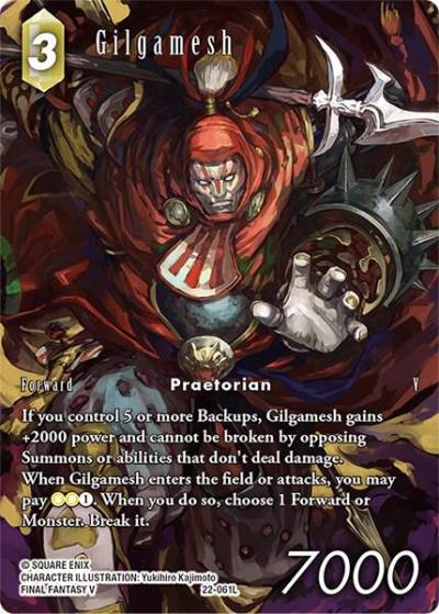 Gilgamesh Full Art 22-061L Hidden Hope Final Fantasy card