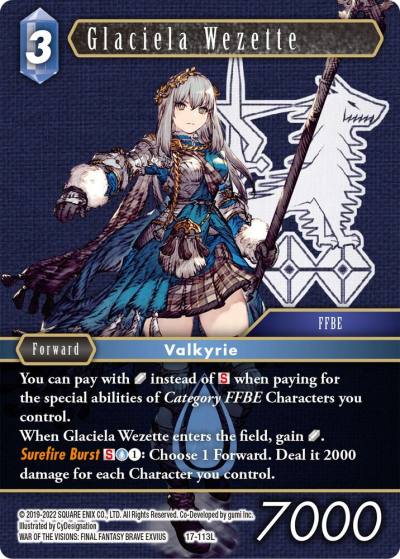 Glaciela Wezette 17-113L Rebellion's Call Final Fantasy card