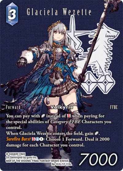 Glaciela Wezette Full Art Re-151L/17-113L Legacy Collection Final Fantasy card
