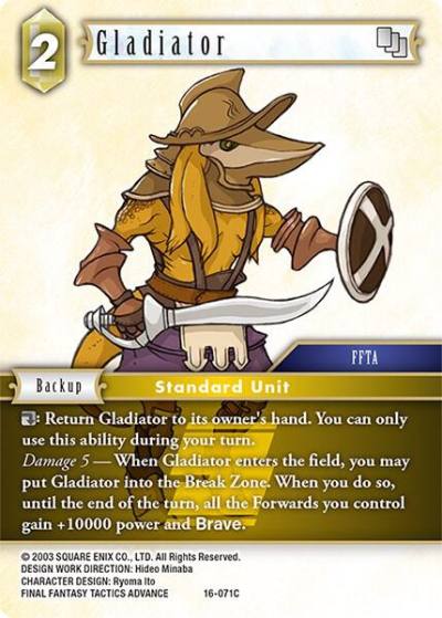 Gladiator 16-071C Emissaries of Light Final Fantasy card