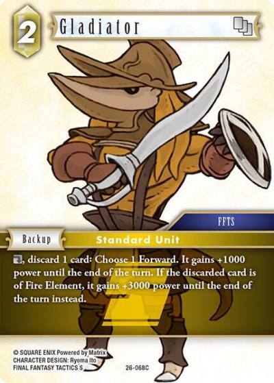Gladiator 26-068C Gunslinger in the abyss Final Fantasy card